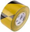 Warning tape yellow-black 75 mm x 500 m