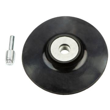 Rubber adhesive disc 125 mm x M14 + shank