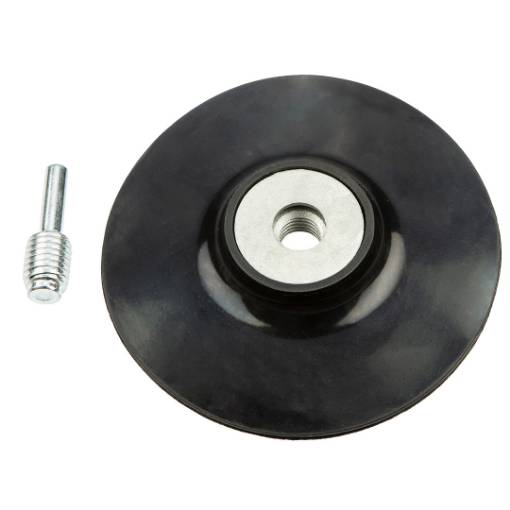 Rubber adhesive disc 125 mm x M14 + shank