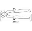 End nipper cutting plier 200mm