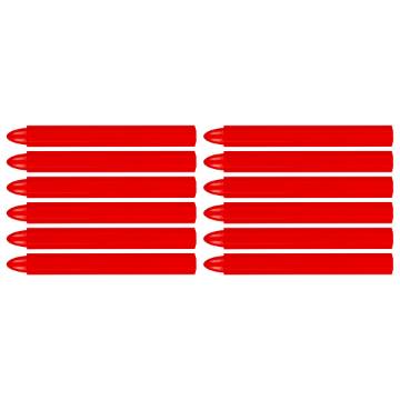 Technical chalk for marking, red, 12 pcs