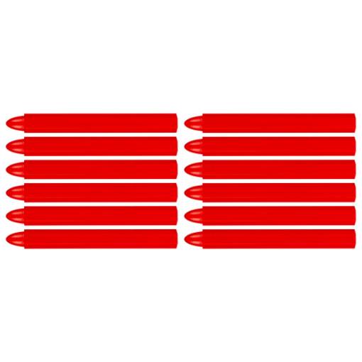 Technical chalk for marking, red, 12 pcs