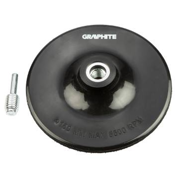 Rubber adhesive disc 150 mm x M14 + shank
