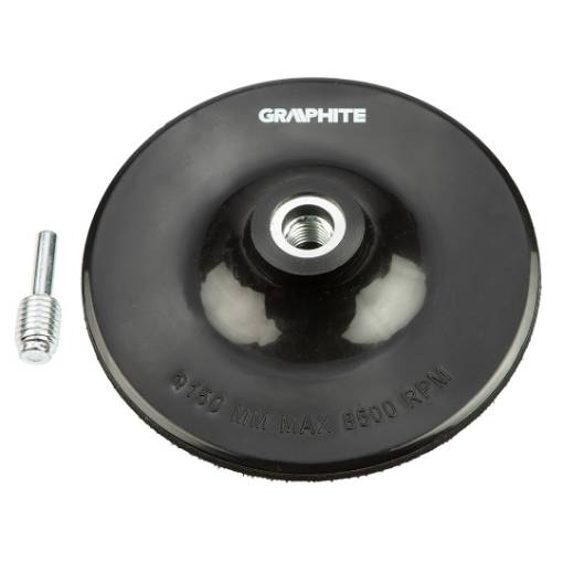Rubber adhesive disc 150 mm x M14 + shank