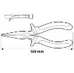 Bent nose pliers 160mm