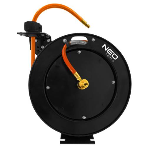 Pneumatic reel, metal, open, 9.5mm x 15m HEAVY DUTY
