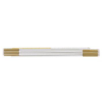 Wooden folding rule 1 m, white-yellow