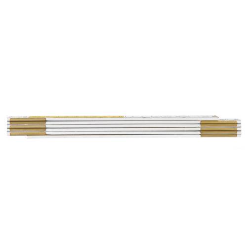 Wooden folding rule 1 m, white-yellow