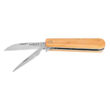 Assembler's knife with skewer, wooden cover