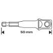 Adapter from 1/4" HEX to 1/4" QUADRAT