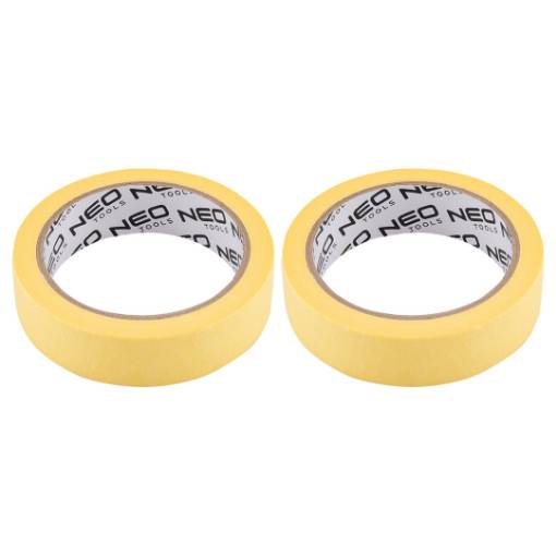 Paper tape yellow 25 mm x 25 m, 1+1 set