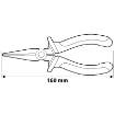 Long nose pliers 160mm