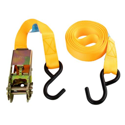 Lashing strap with ratchet 25 mm x 3 m, withstanding 500 kg PES