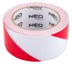 Self-adhesive red and white warning tape 50 mm x 33 m