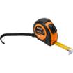 Retractable steel tape measure 5 m x 19 mm, auto-locking, two stop buttons