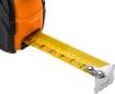 Retractable steel tape measure 5 m x 19 mm, auto-locking, two stop buttons