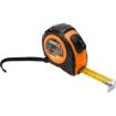 Retractable steel tape measure 10 m x 25 mm, auto-locking, two stop buttons
