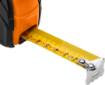 Retractable steel tape measure 10 m x 25 mm, auto-locking, two stop buttons