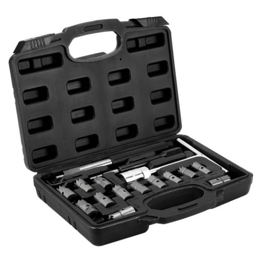 Milling cutters for cleaning injector seats, set 17 pcs
