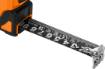 Super Black retractable steel tape measure 5 m x 19 mm, auto lock, two stop buttons, magnet