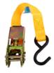Lashing strap with ratchet 25 mm x 4.5 m, withstanding 500 kg PES