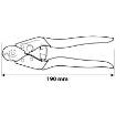 Wire rope & spring wire cutter 190mm