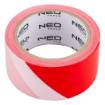 Red and white warning tape 50 mm x 100 m