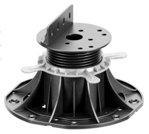 Adjustable pedestal STANDARD 70-120 mm for outdoor raised flooring for decking with AD