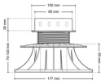 Adjustable pedestal STANDARD 70-120 mm for outdoor raised flooring for decking with AD