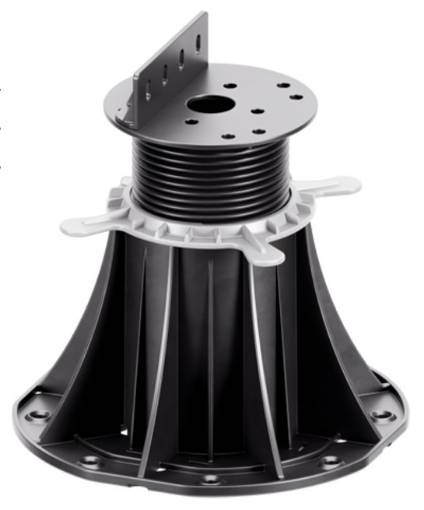 Adjustable pedestal STANDARD 10-220 mm for outdoor raised flooring for decking with AD