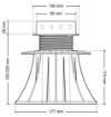 Adjustable pedestal STANDARD 10-220 mm for outdoor raised flooring for decking with AD