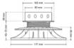 Adjustable pedestal STANDARD 45-70 mm for outdoor raisedflooring for decking with AD