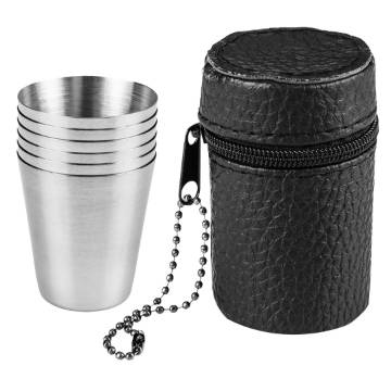 Tourist glasses 6 pcs, case