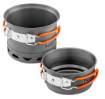 2 in 1 camping pots with radiator + bag