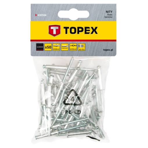 Aluminum rivets, 4,8 x 14.5mm - 50 pcs