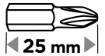 Bits PH0 x 25 mm, 3 pcs