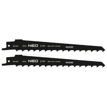 Sabre saw blade, HCS, 150 x 19 x 1.3 mm, 3TPI, cpl. 2 pcs.