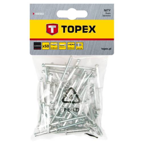 Aluminum rivets, 4,8 x 10mm - 50 pcs
