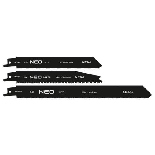 Sabre saw blades, BIM, set of 3.