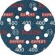 EXPERT sanding disc O780 with film backing, 125 mm, grit 400