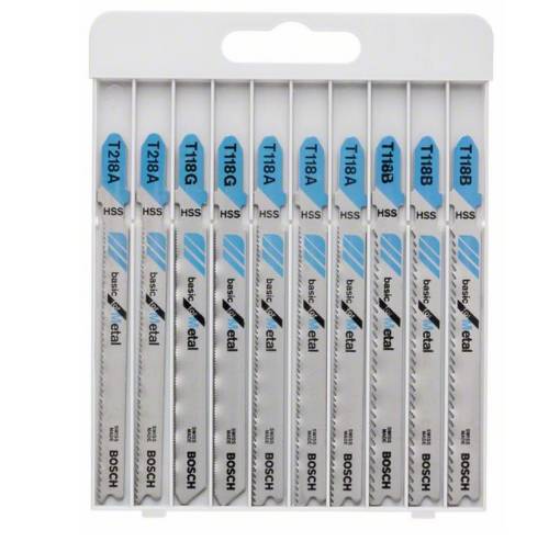 Jigsaw blade set Basic for Metal in cassette 10-piece