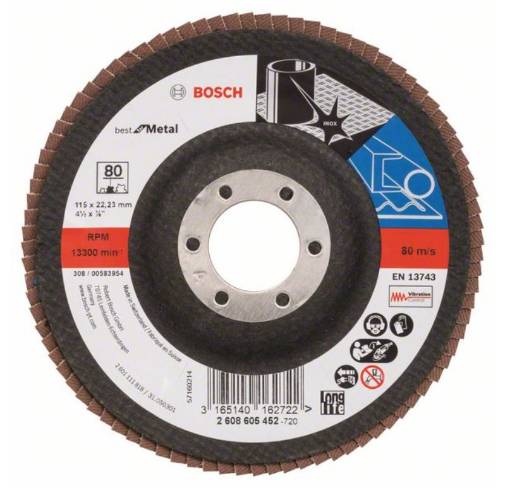 PRO X571 lamell-lihvketas, nurgaga, 115 mm, G80