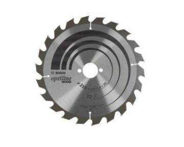 Optiline Wood circular saw blade 216 x 30 x 2.6/1.6 mm, 22T