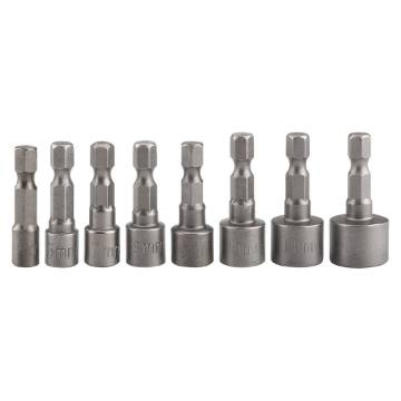 Set of screwdriver sockets 5/6/7/8/9/10/11/13 mm, Hex, 8 pcs.