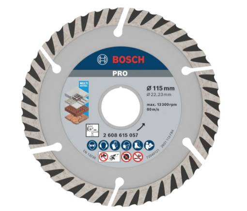 PRO Multi Material teemantketas, 115 × 22,23 mm