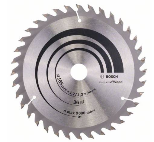 Puidusae ketas PRO Wood Circular, 165×1,7×20mm, T36