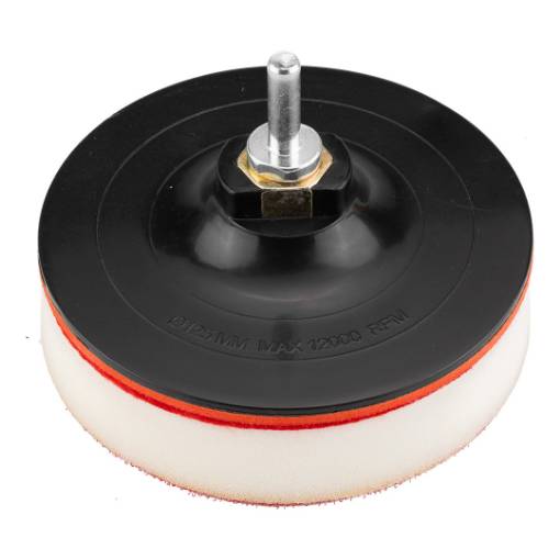 Clamping disc with Velcro and sponge 125 mm, shank 8 mm