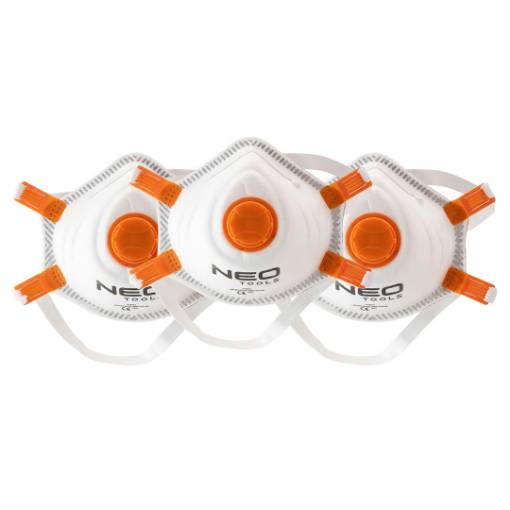Half mask respirator, FFP3, with valve, 3 pieces, CE