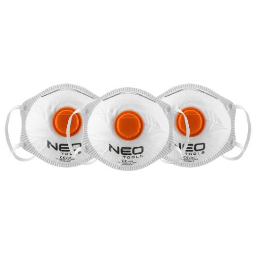 Half mask with 1 valve FFP2, 3 pieces, CE