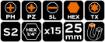 Bit set, 15 pieces.